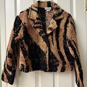 Vintage Style Paco Soler Black and Brown Jacket
